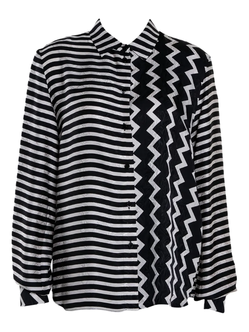 Stella McCartney Pre-Owned camisa con rayas estampadas | negro | Image 1