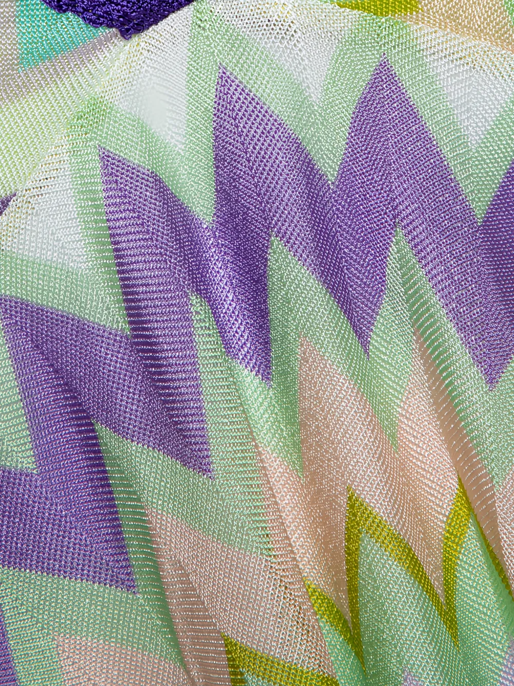 Missoni Pre-Owned 2024 jurk met watervalhals en chevron streep - Paars