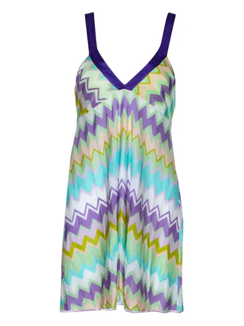 Missoni Pre-Owned 2024 Chevron Kleid mit tiefem Ausschnitt