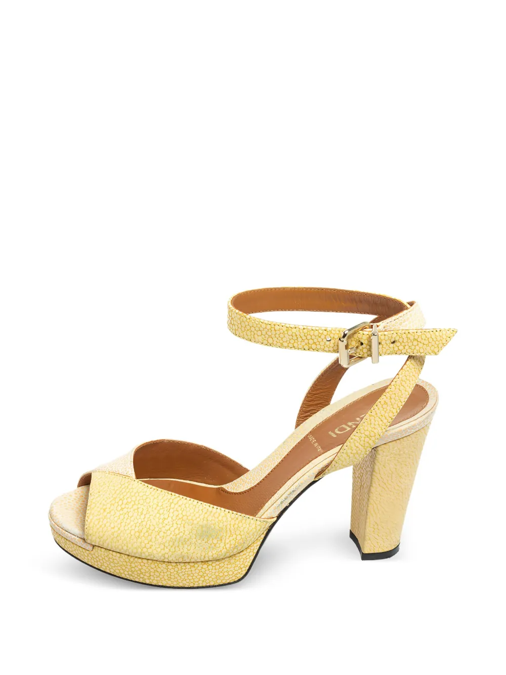 90mm leather platform sandals
