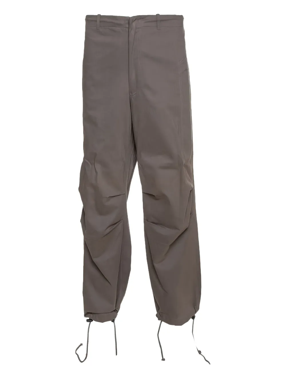 Pre-owned Emporio Armani Drawstring-cuff Trousers In Gray