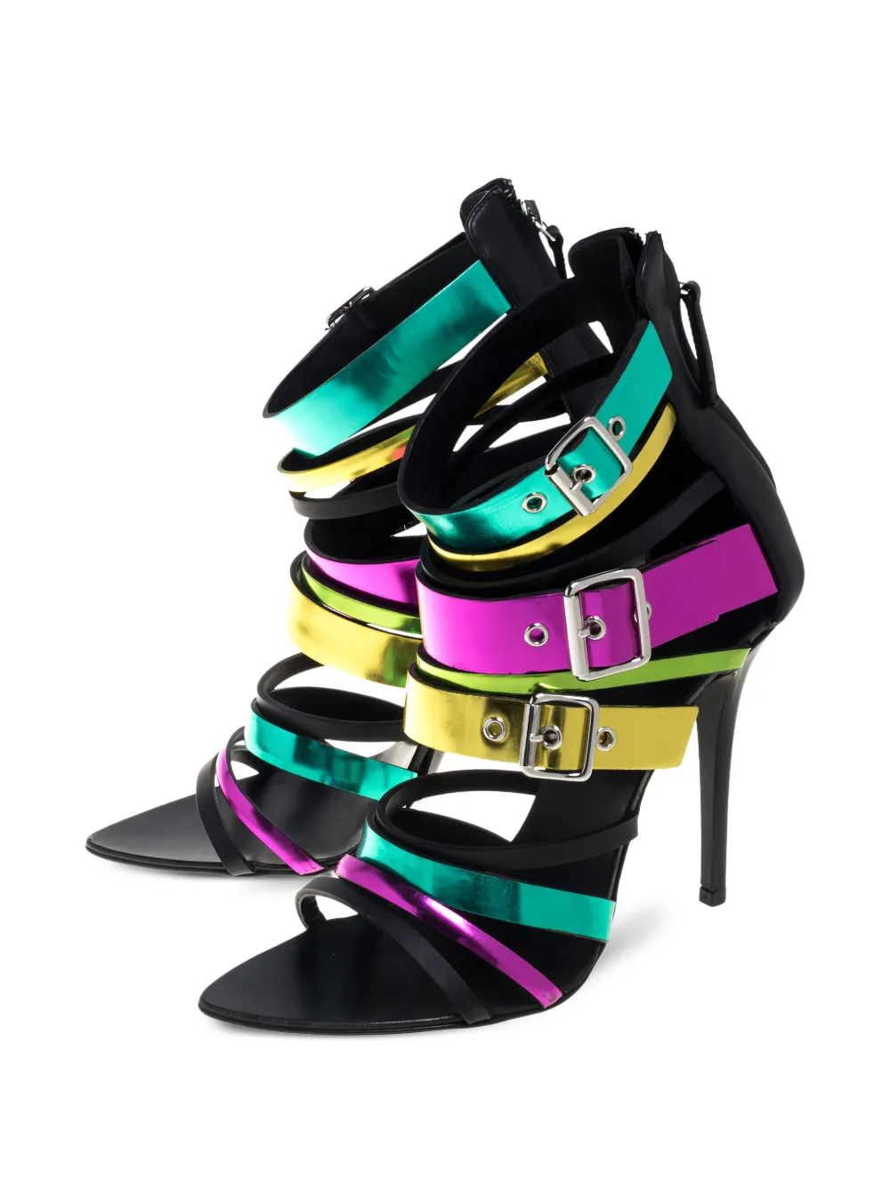 Giuseppe Zanotti Vintage 120 mm gekooide sandalen met gesp - Geel