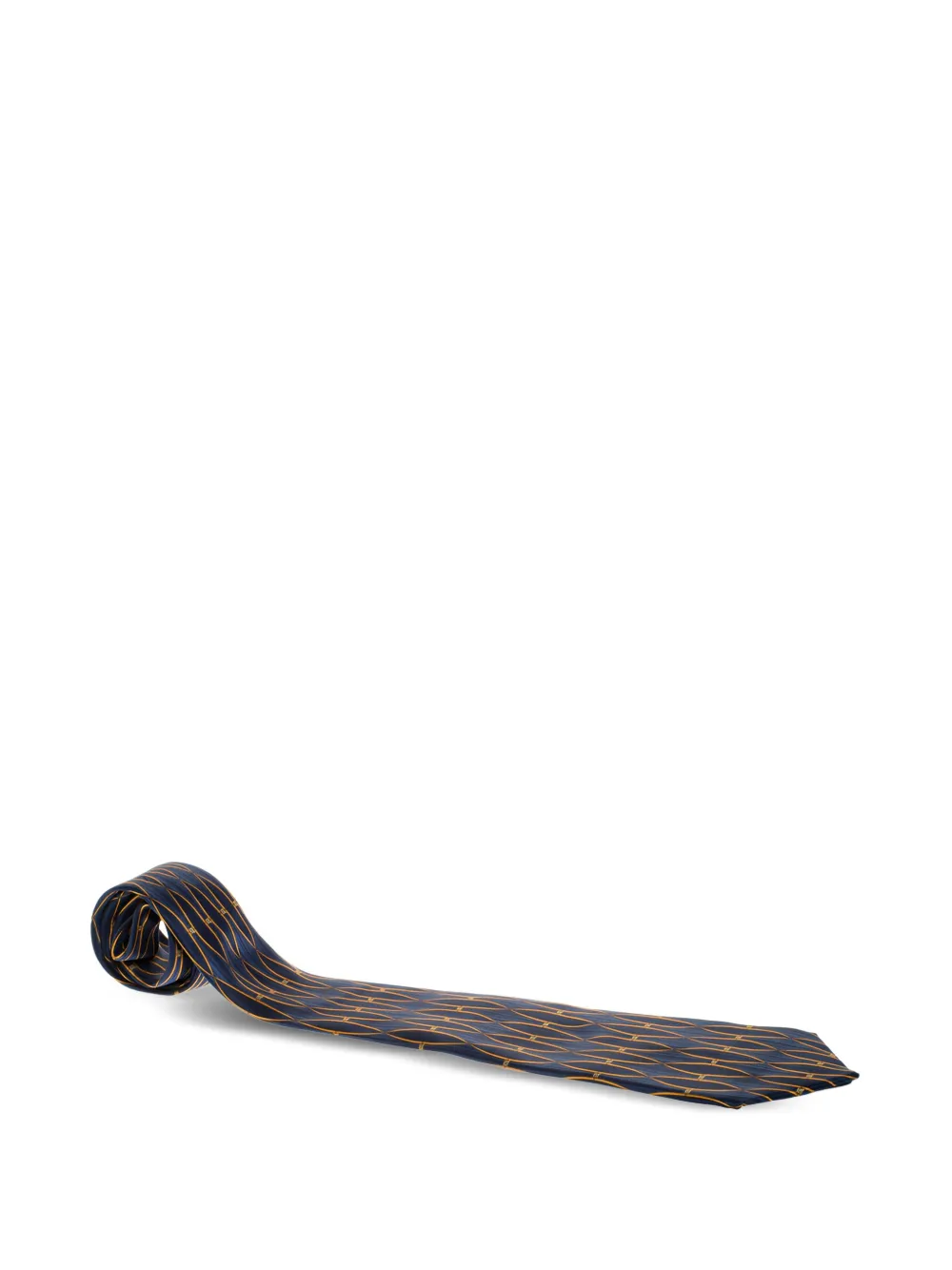 lattice motif silk tie