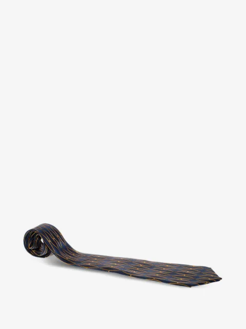 Lanvin Pre-Owned lattice motif silk tie