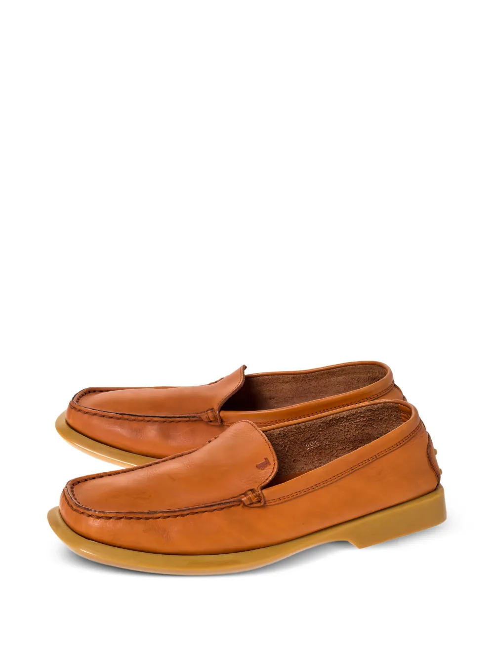 Tod's Vintage Leren loafers - Oranje