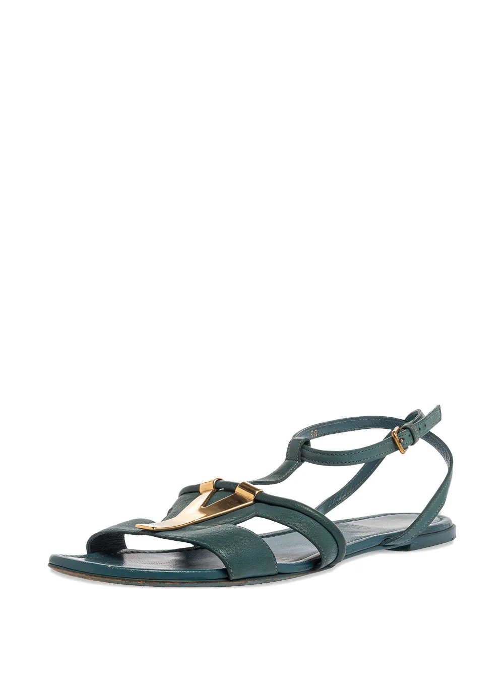 Saint Laurent Pre-Owned Ycon leather sandals | Image 2