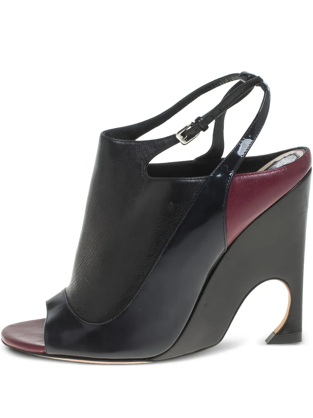 Christian Dior Pre-Owned スリングバック ウェッジサンダル - ブラック Christian Dior Pre-Owned スリングバック ウェッジサンダル - ブラック