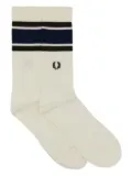 Fred Perry logo-embroidered socks - White