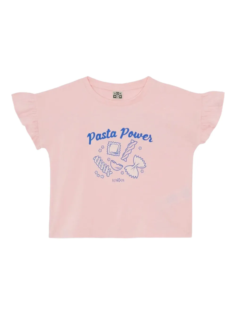 Bonton ruffled graphic top | Pink | Image 1