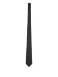 Lanvin striped silk tie - Black