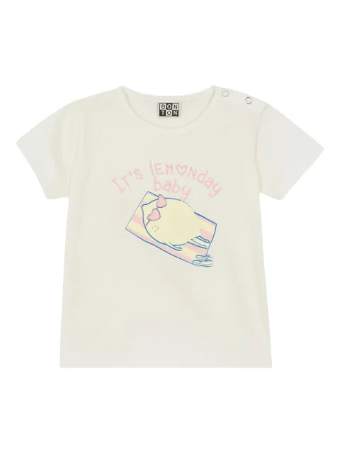 Bonton graphic print top