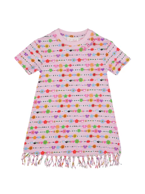 MC2 Saint Barth Kids fringed patterned dress