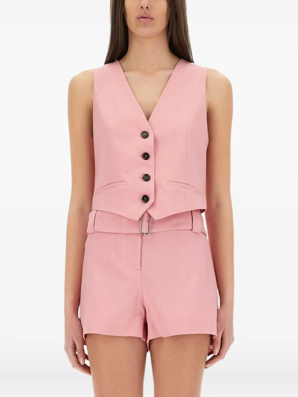 button-fastening vest