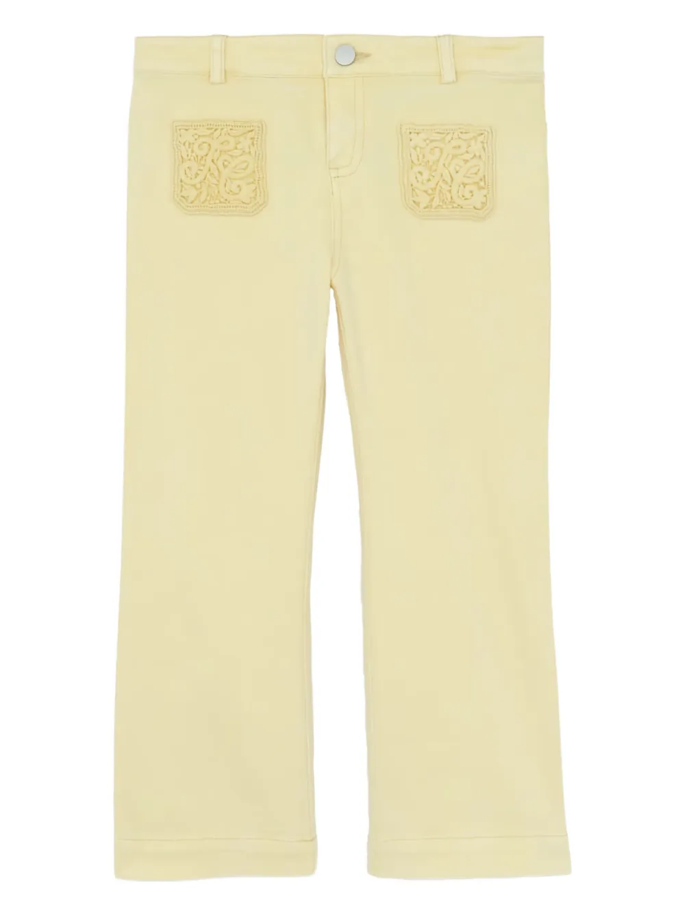 Tartine Et Chocolat lace-embroidered trousers | Yellow | Image 1