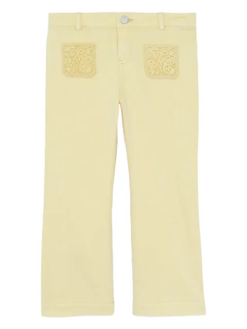 Tartine Et Chocolat lace-embroidered trousers