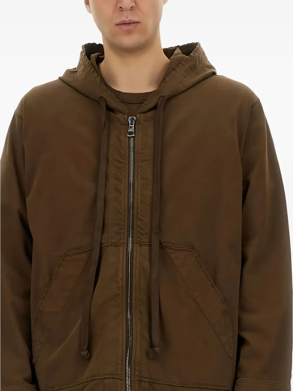 Uma Wang Hoodie met rits Bruin