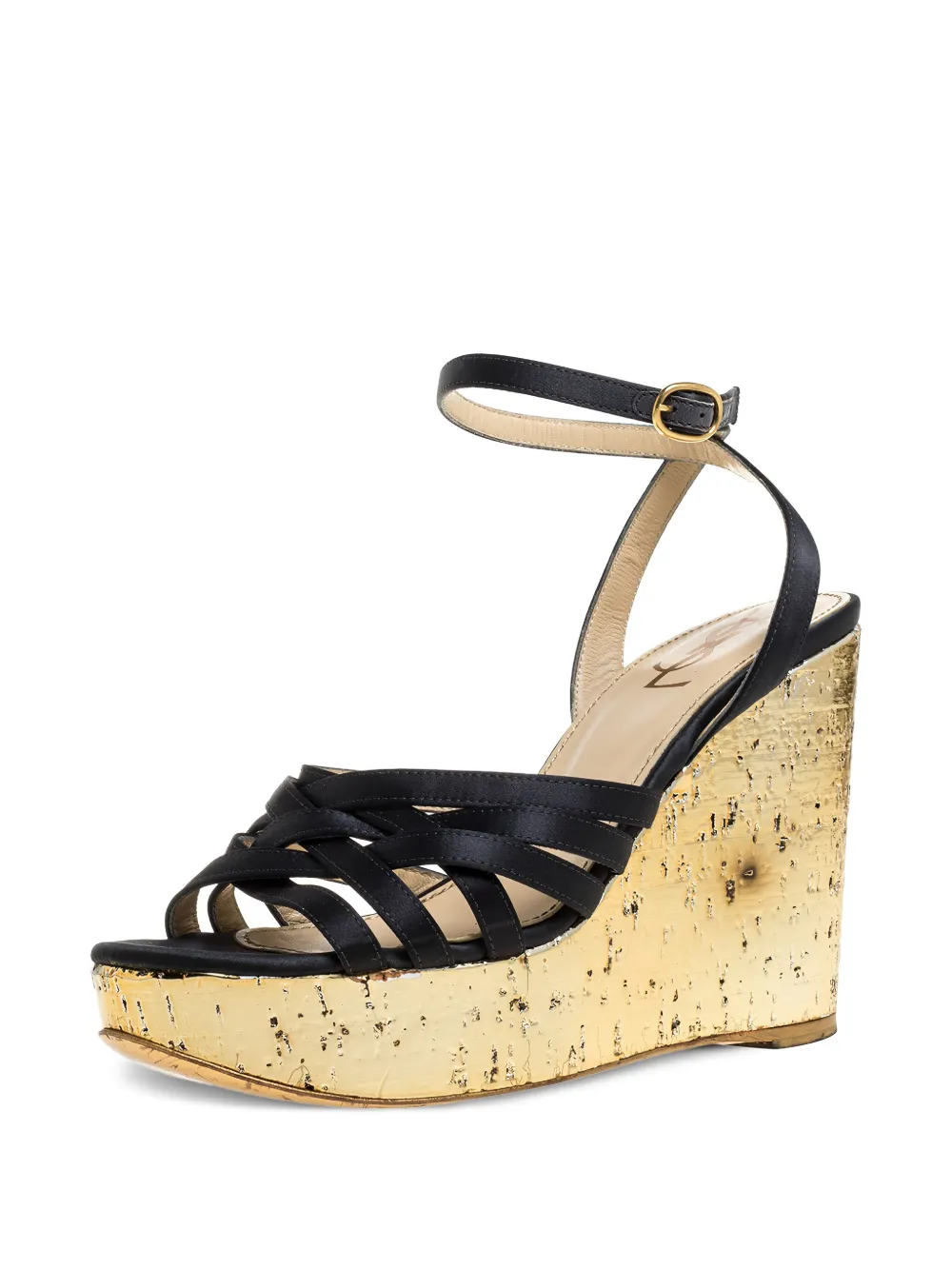 Saint Laurent Pre-Owned Leren sandalen - Zwart