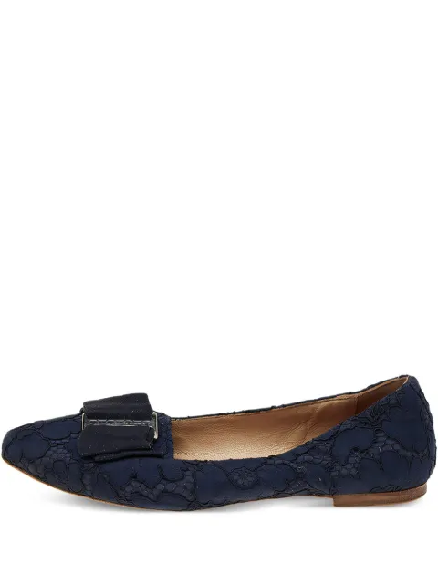 Carolina Herrera Vintage lace-embellished ballet flats