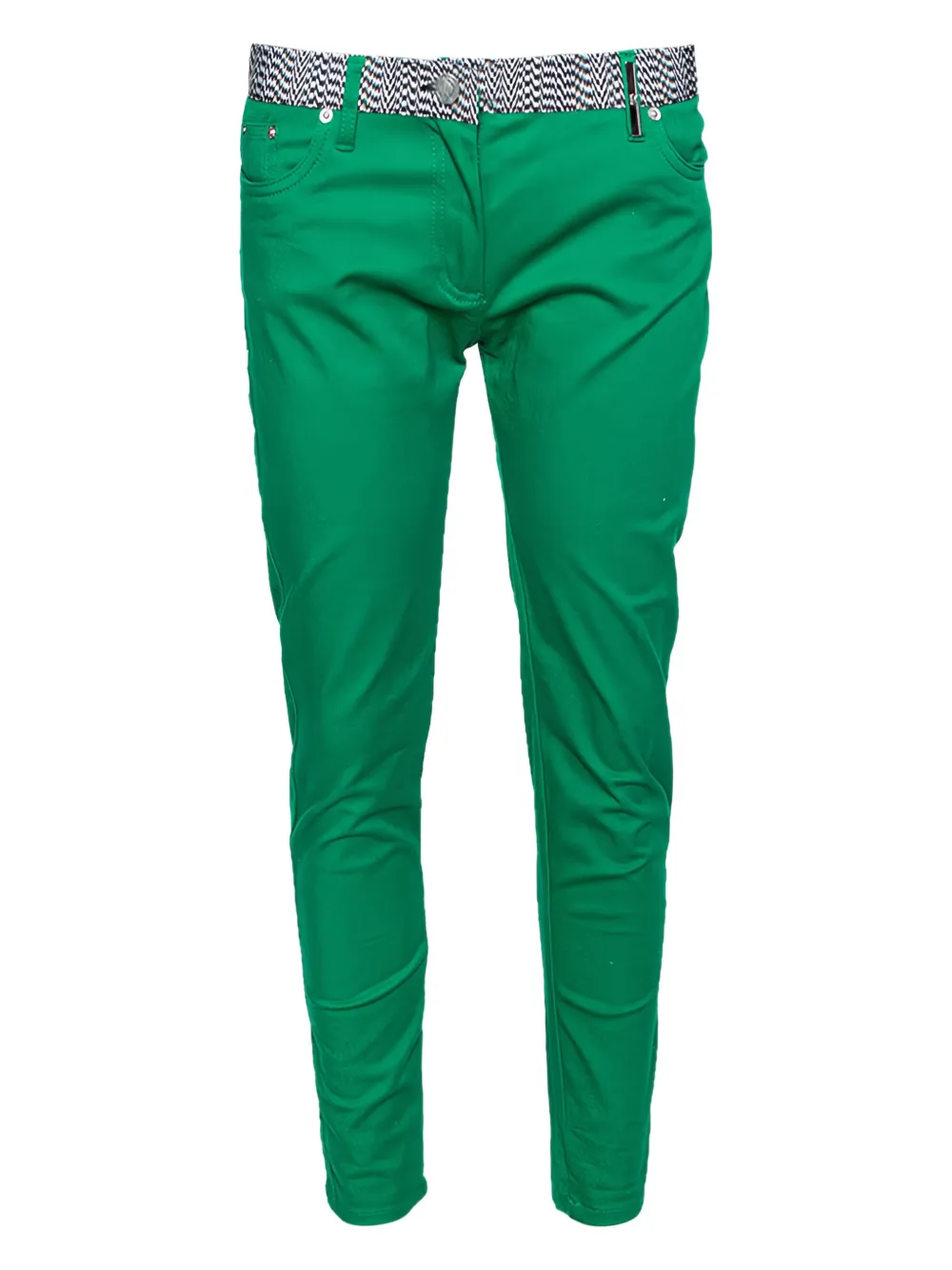 patterned waistband trousers