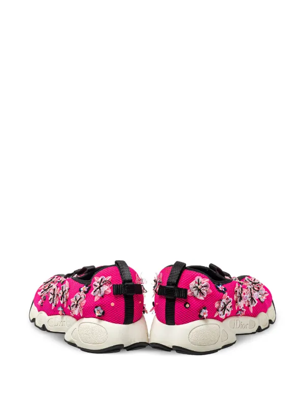Christian Dior Pre-Owned フローラル スリッポンスニーカー | ピンク