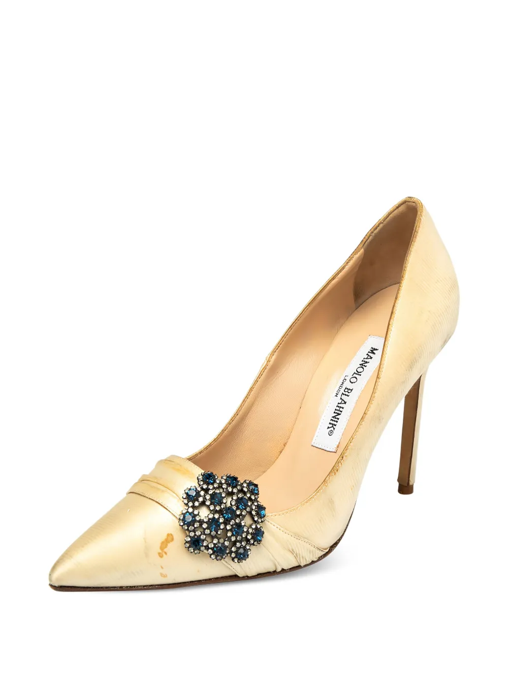 Manolo Blahnik 100mm satin pumps | Image 2