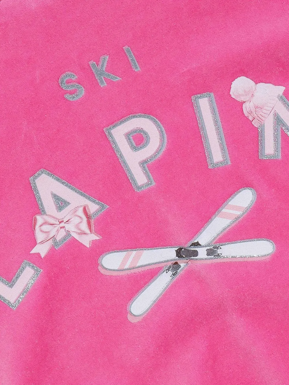 Lapin House Ski-print Hoodie Dress In Pink