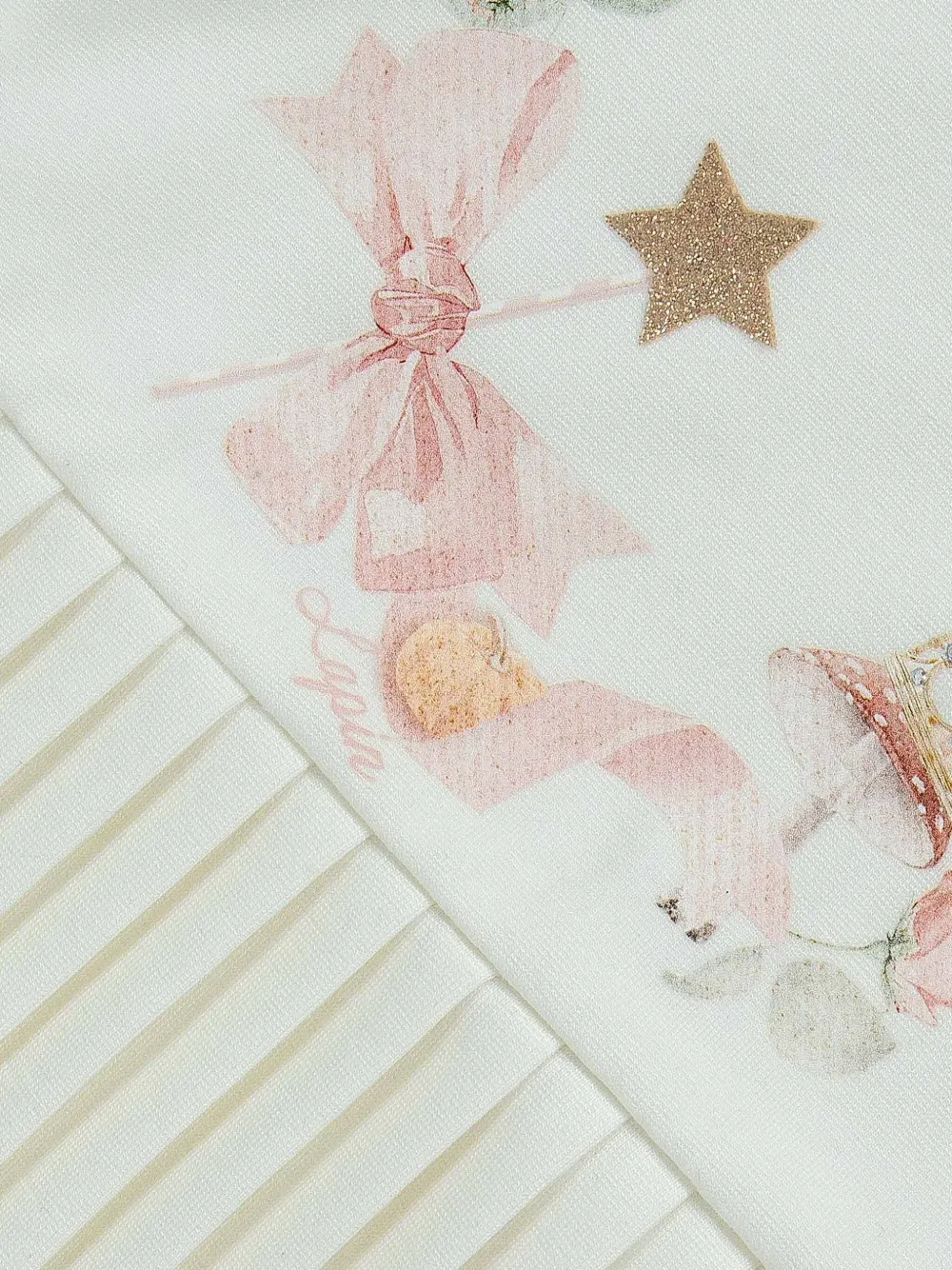 Lapin House Jurk met geplooid vlak en bloemenprint Wit