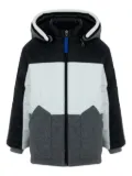 Lapin House hooded colourblock jacket - White