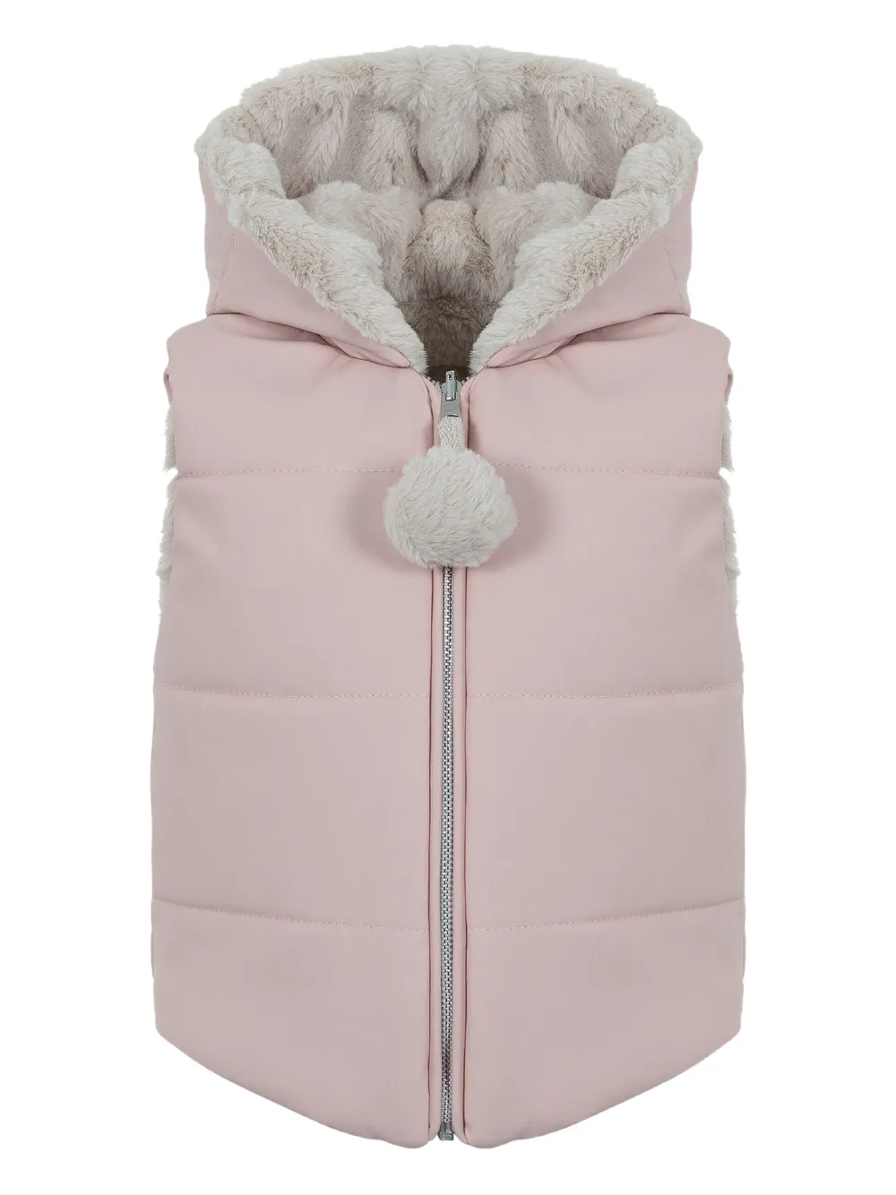 Lapin House hooded quilted gilet | Pink | Image 1