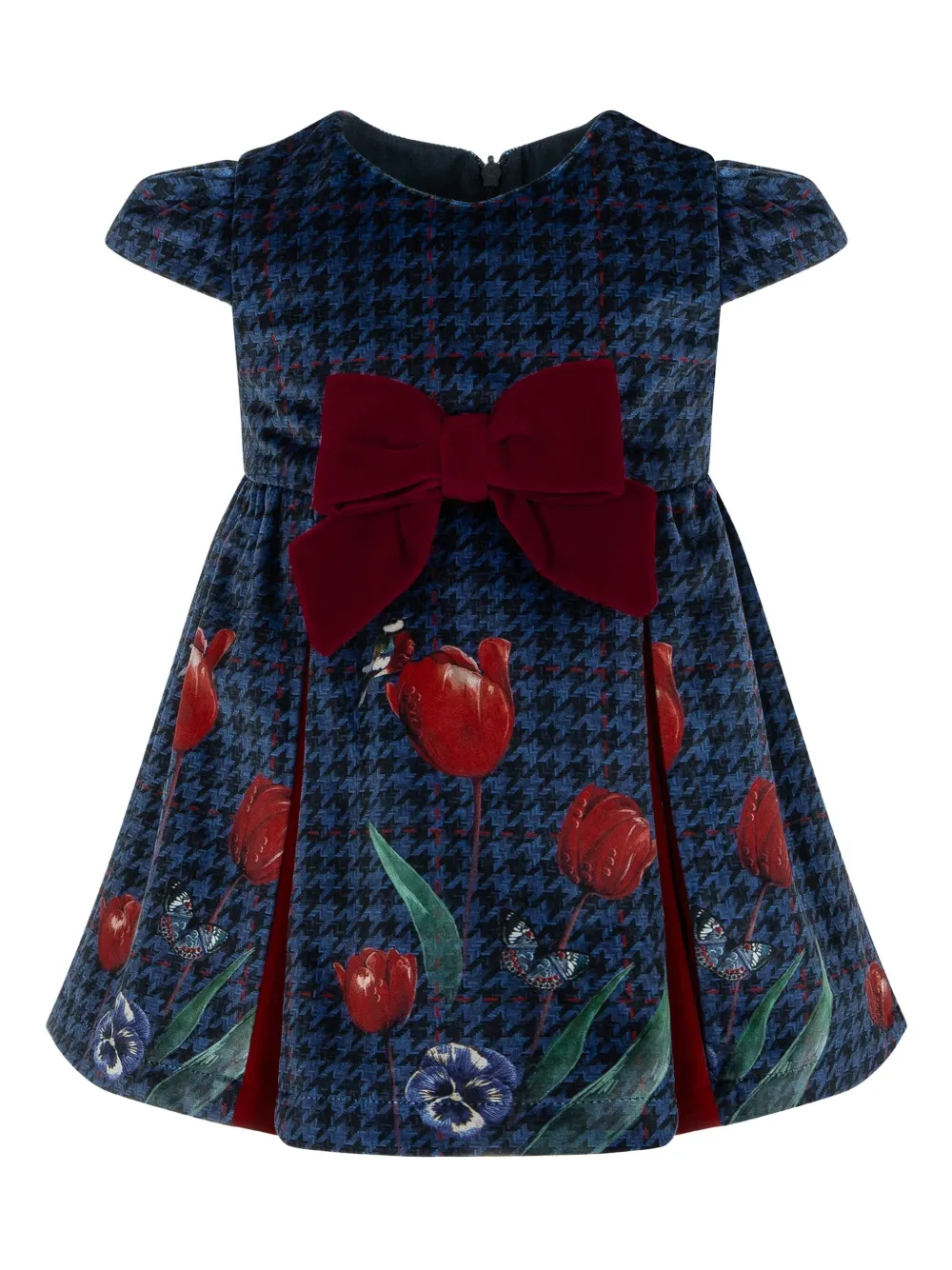 Lapin House houndstooth-print bow dress | Image 1