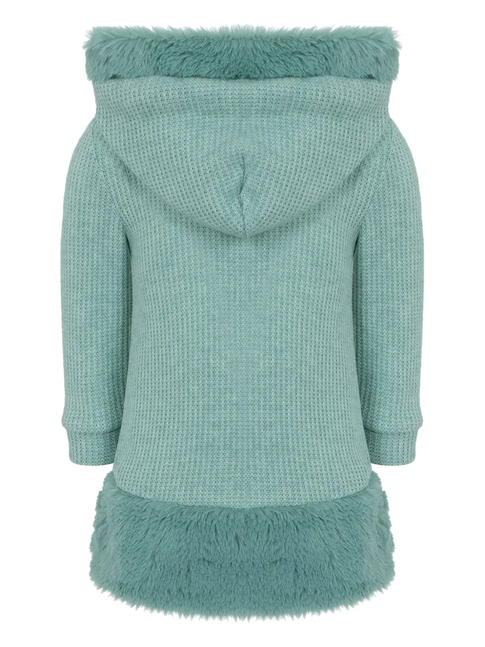 Lapin House Jurk van imitatiebont met capuchon Blauw
