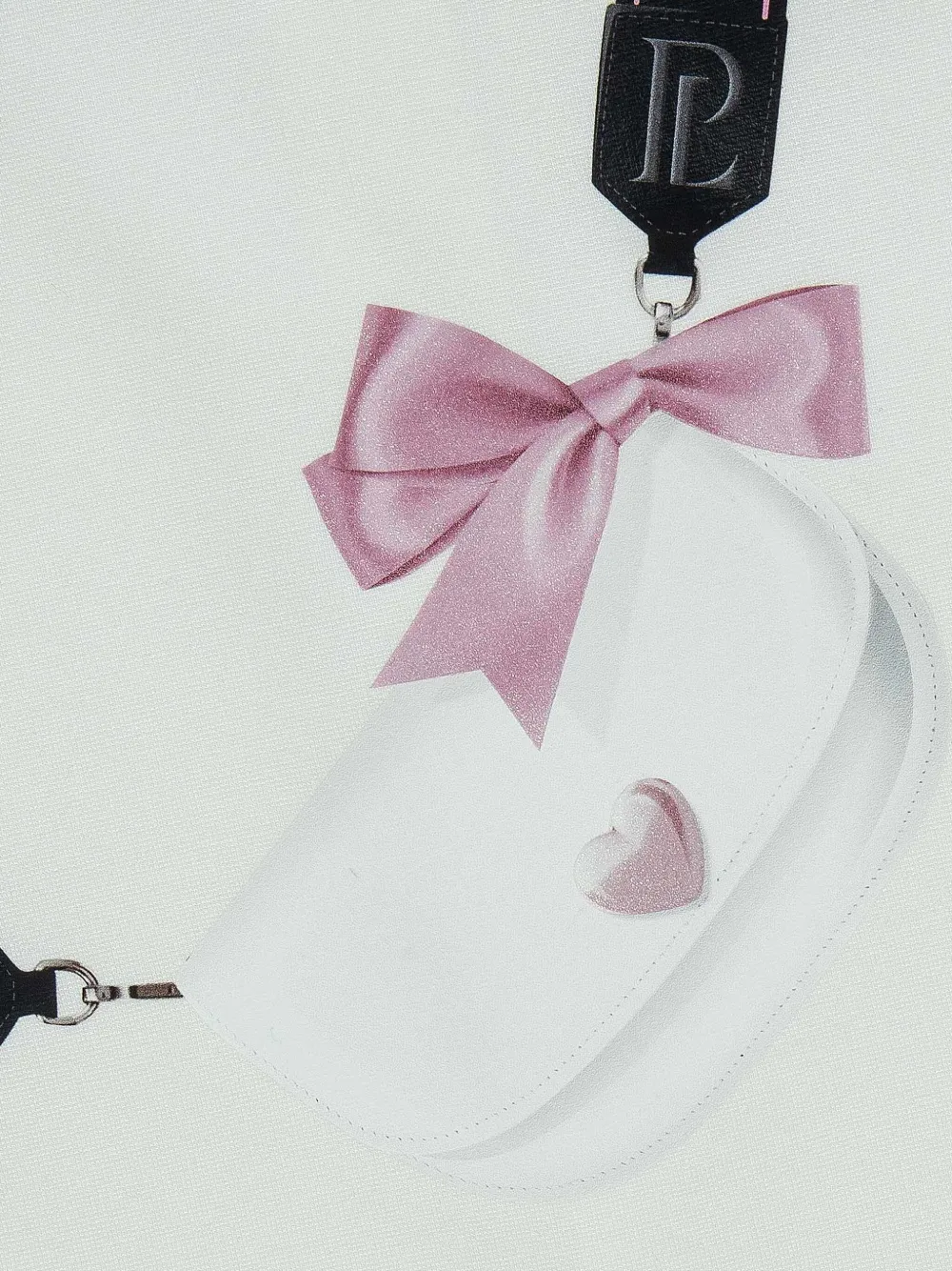 Lapin House Jurk met print en ronde kraag Wit