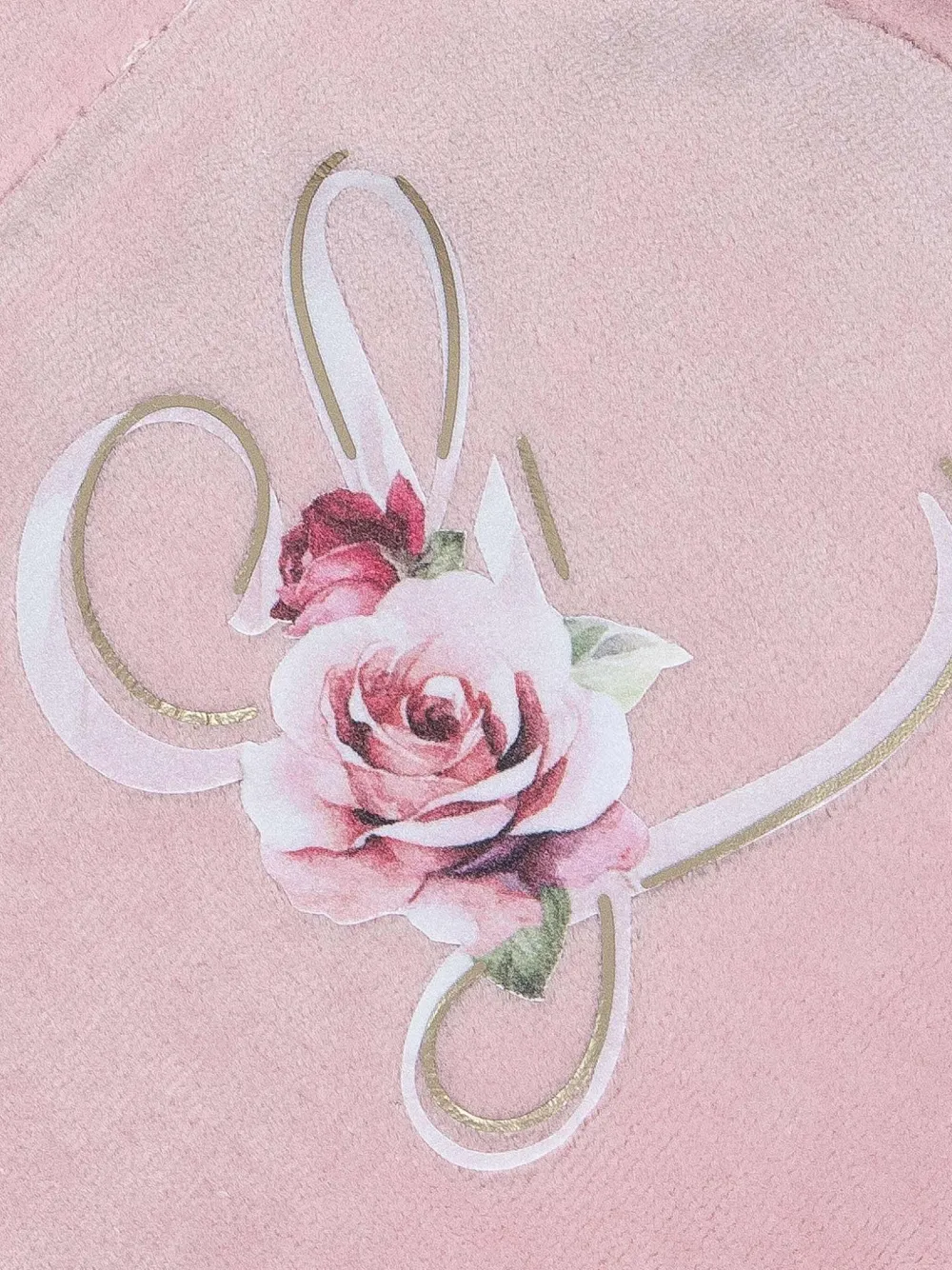 Lapin House Jurk met roosprint en capuchon Roze