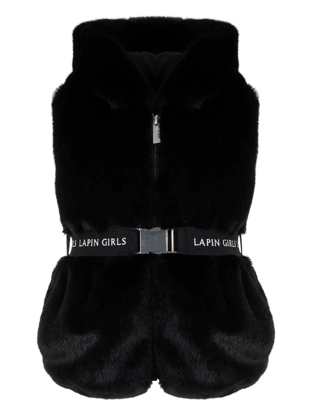Lapin House hooded belted gilet | Black | Image 1