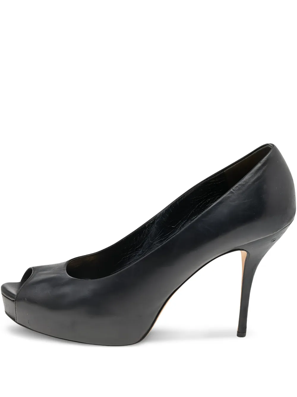 Gucci Pre-Owned Pumps in pelle con punta aperta 115mm - Nero