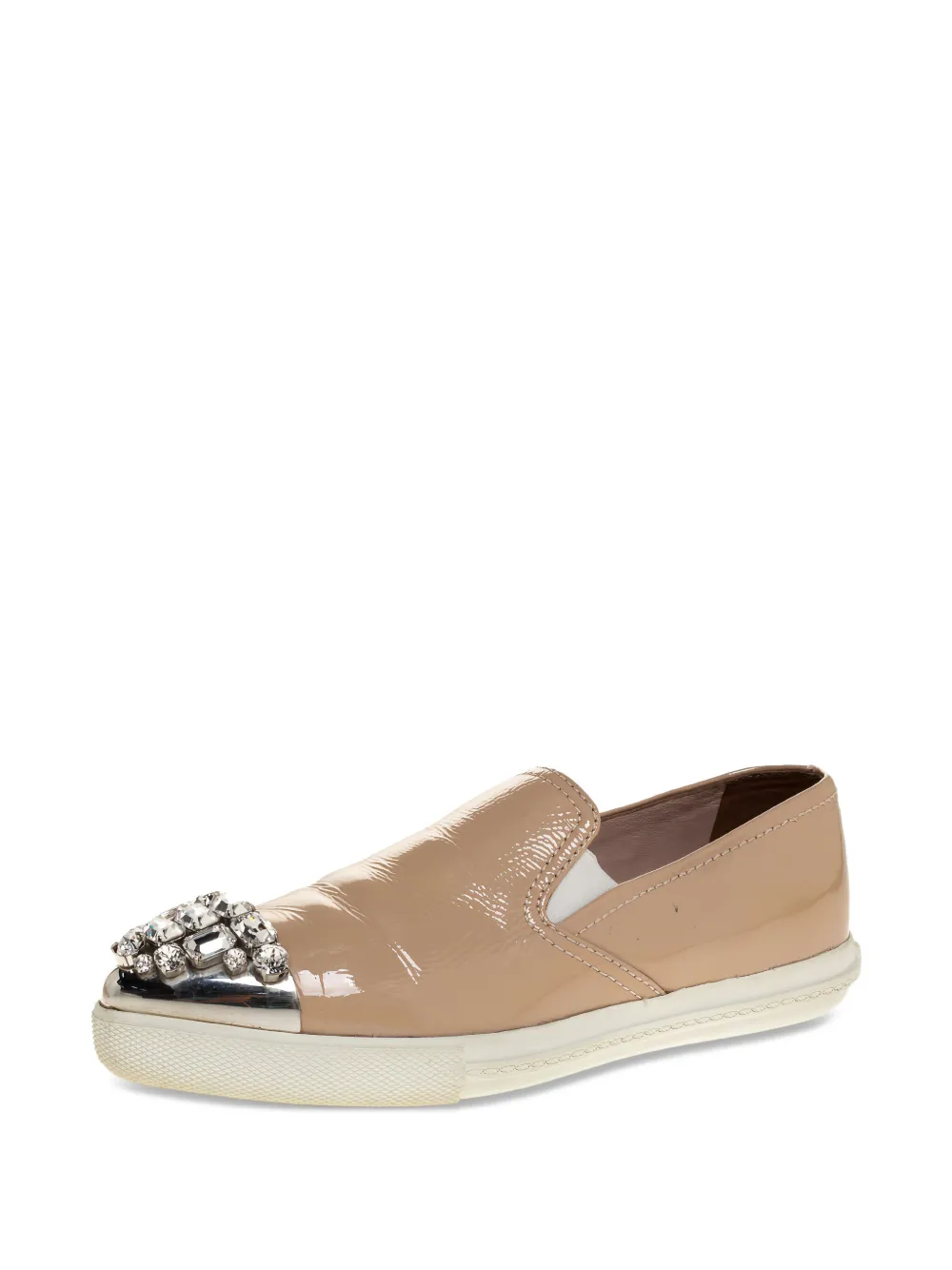 Miu Miu Pre-Owned tenis slip-on con gemas | Image 2