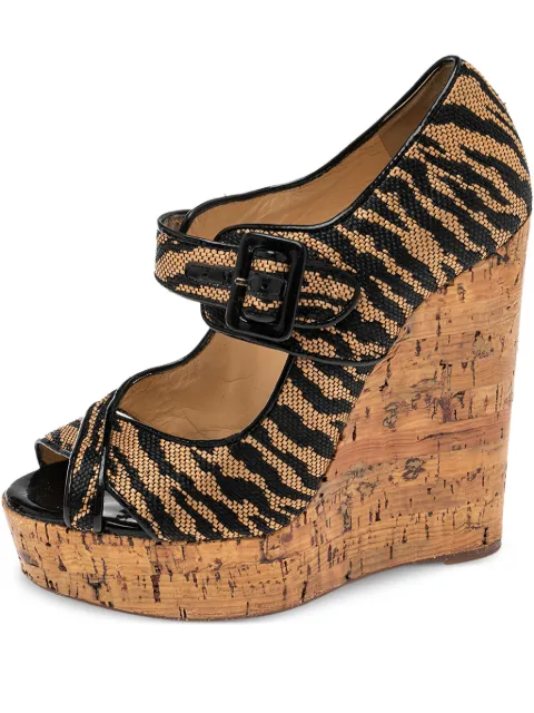 Christian Louboutin Pre-Owned sandalias Melides con cuña de 140mm