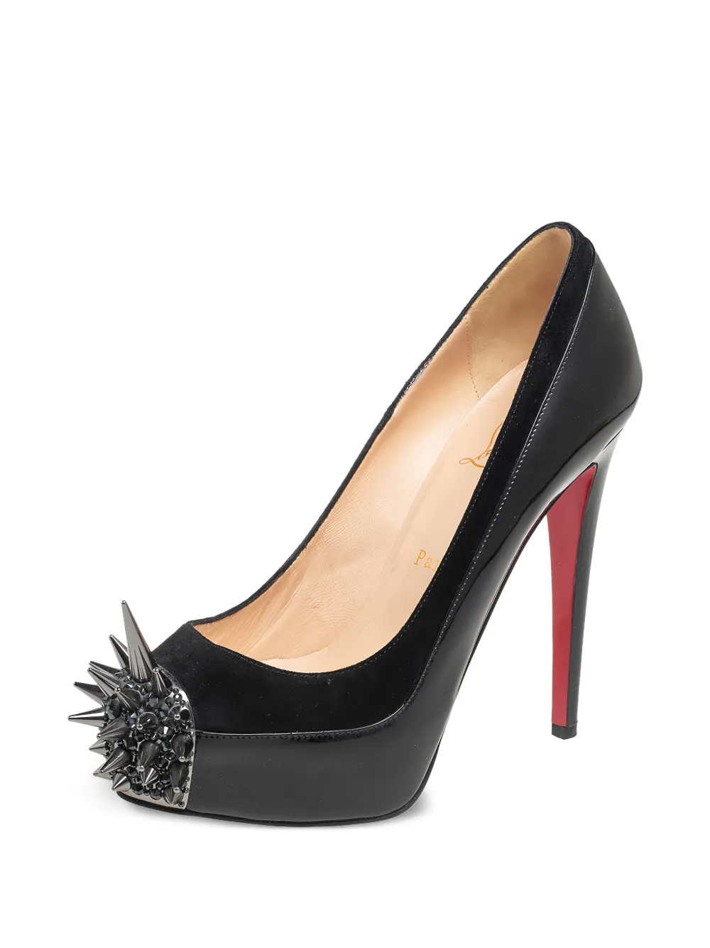 Christian Louboutin Pre-Owned 125 mm Asteroid pumps met puntige neus en spikes - Zwart