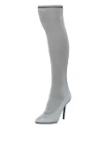 VETEMENTS pre-owned thigh-high heeled boots - Grey
