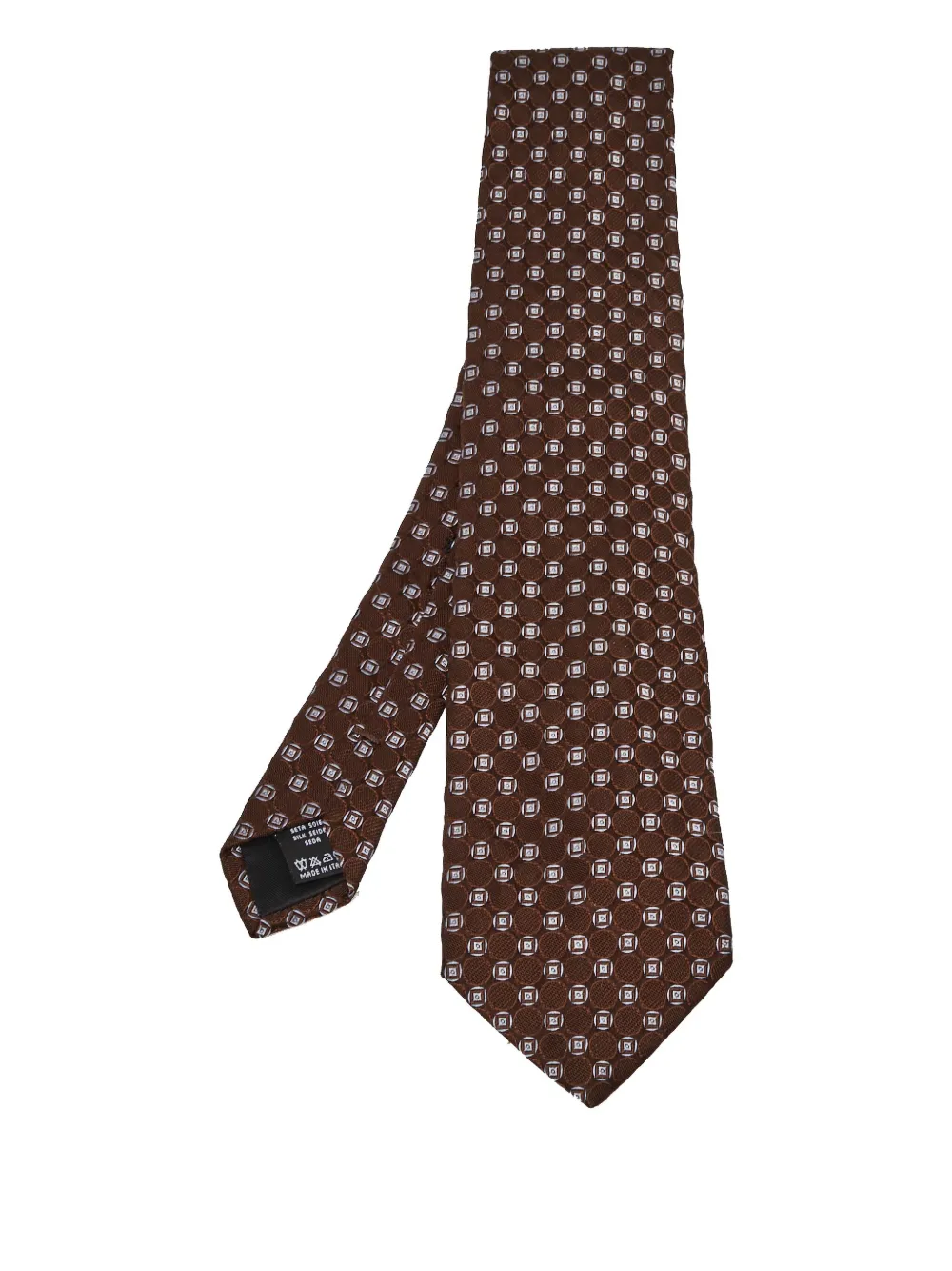 geometric silk tie