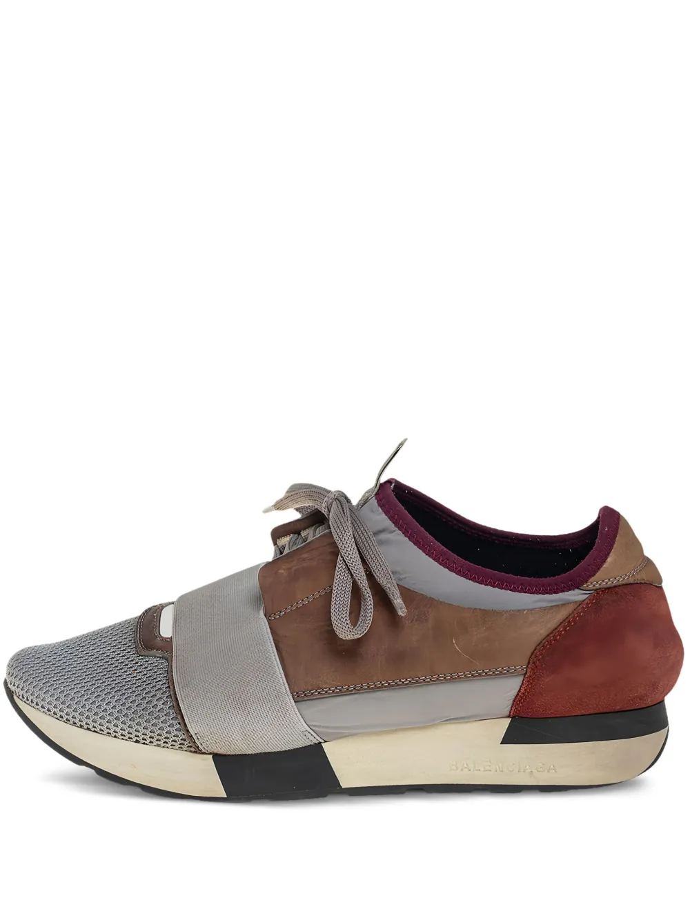 mixed-material athletic sneakers