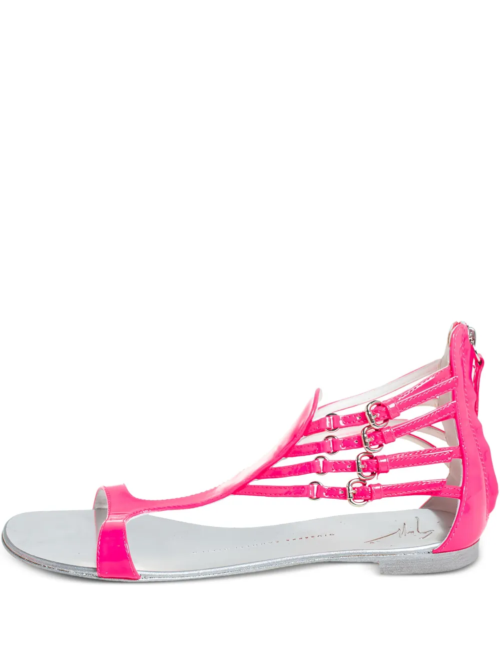 Giuseppe Zanotti Vintage صندل جلد مسطح | وردي | Image 1