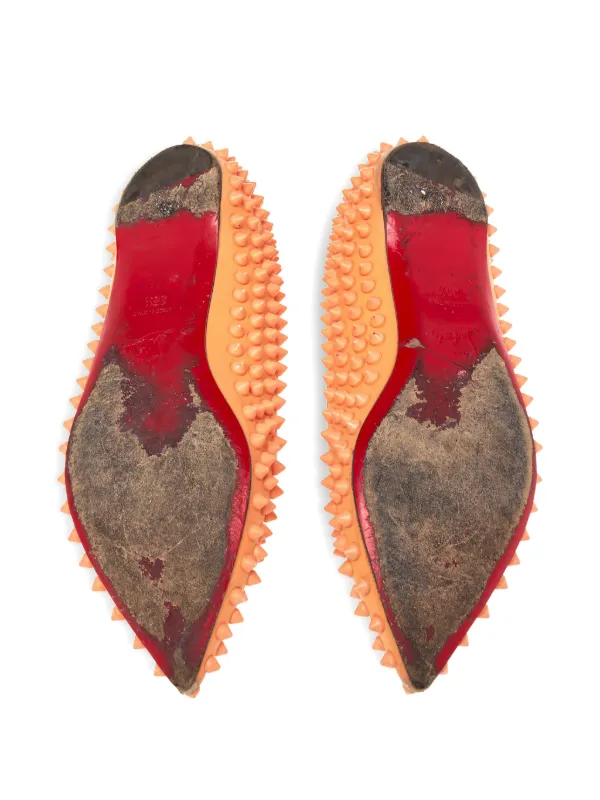 orange spike dress shoes Christian Louboutin Orange Spike Leather Louis High Top Sneakers Size 43 Christian Louboutin