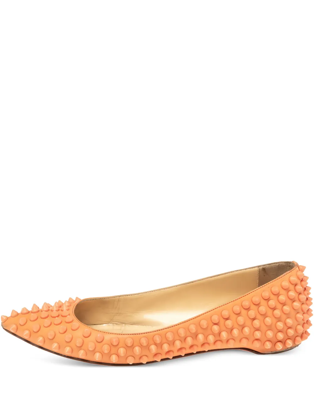 Christian Louboutin Pre-Owned Pigalle レザーフラットシューズ - オレンジ Christian Louboutin Pre-Owned Pigalle レザーフラットシューズ - オレンジ