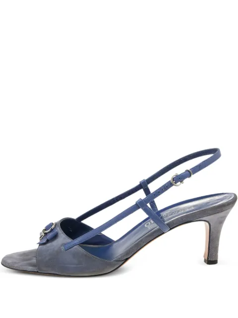 Ferragamo Pre-Owned sandalias de piel con tira trasera y tacón de 65mm