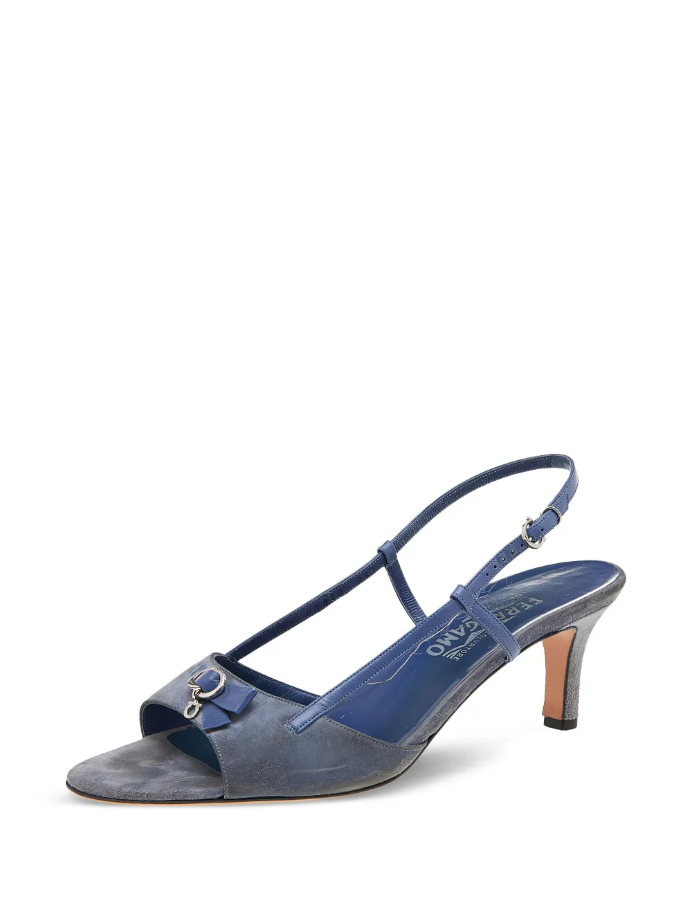 Ferragamo Pre-Owned 65mm leather slingback sandals | Image 2