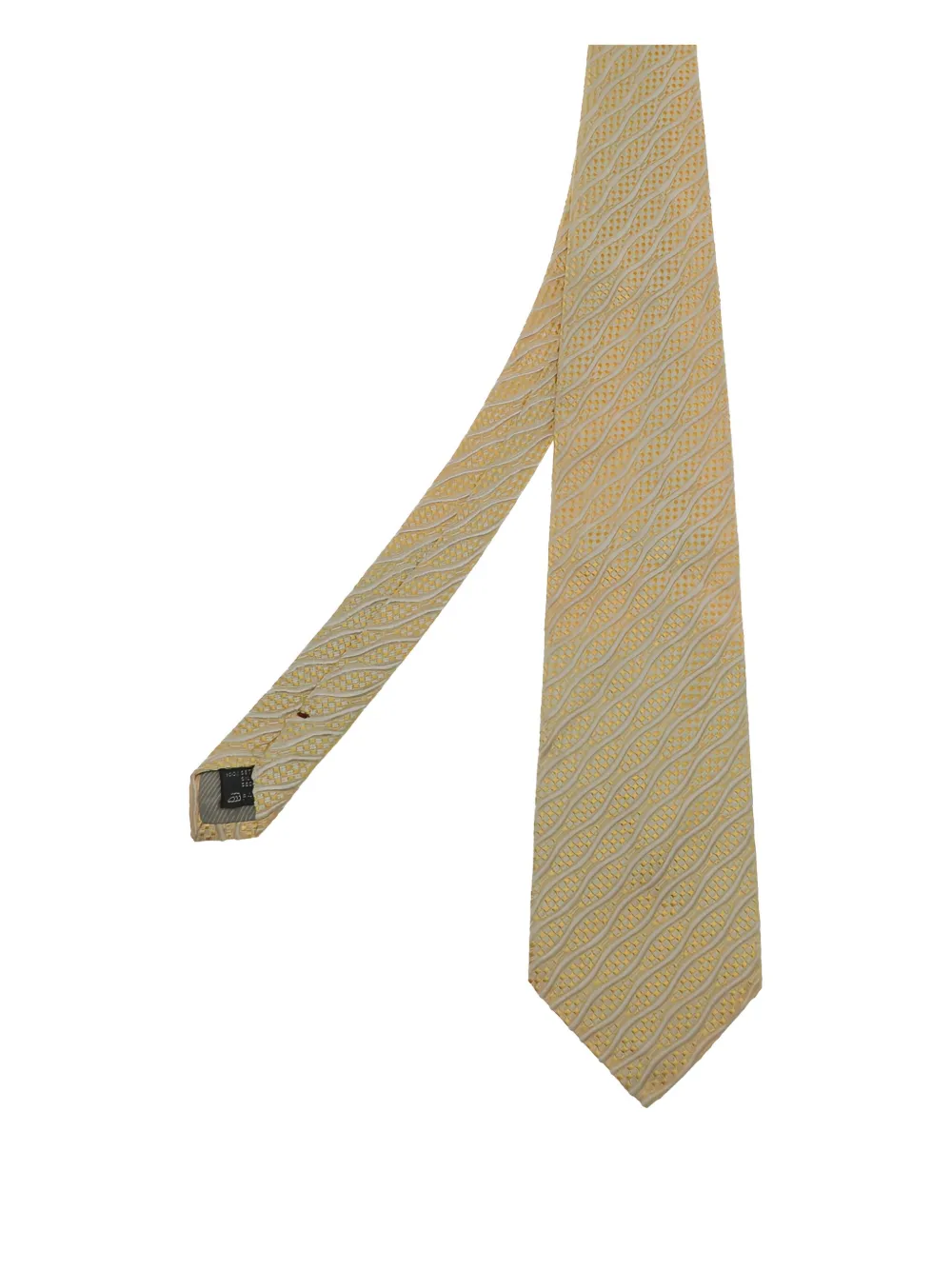 Ermenegildo Zegna Vintage Seidenkrawatte mit Wellenmuster - Gelb