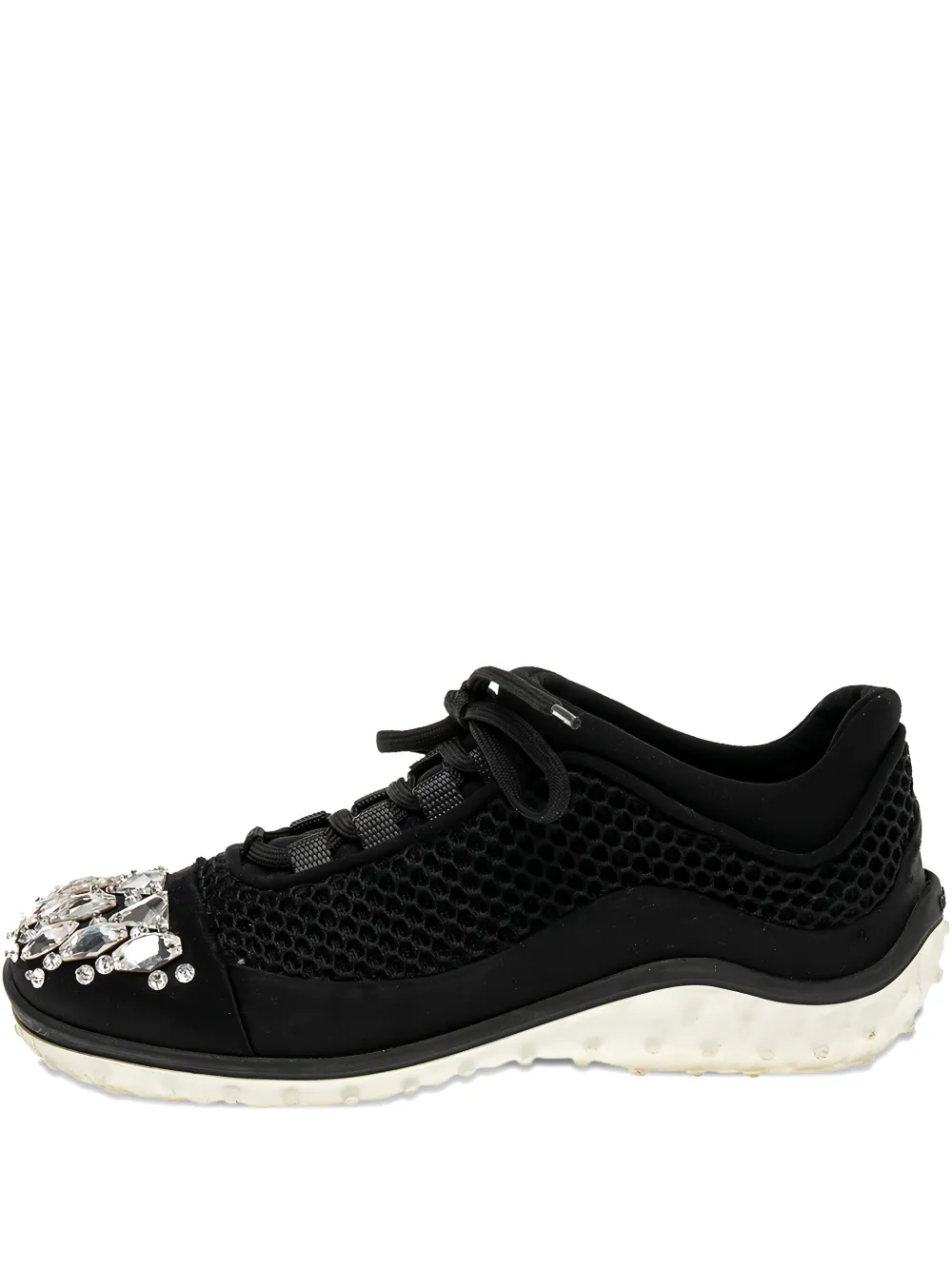 mesh crystal-embellished sneakers