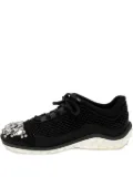 Miu Miu Pre-Owned mesh crystal-embellished sneakers - Black