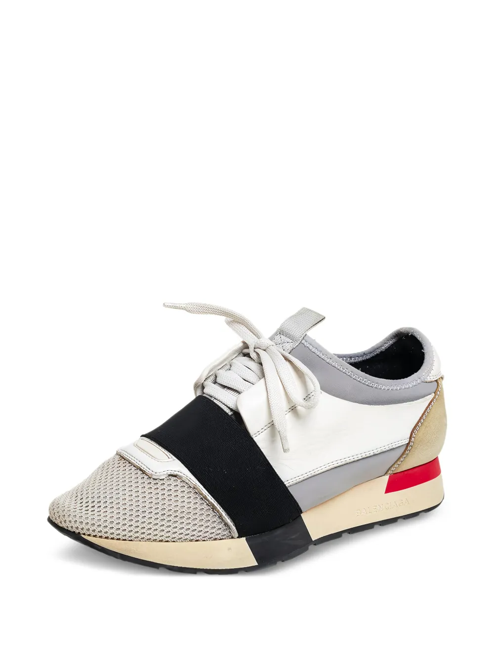 Balenciaga Pre-Owned Race Runner low-top sneakers met vlakken - Wit